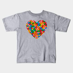 Colorful Gumball Heart Kids T-Shirt